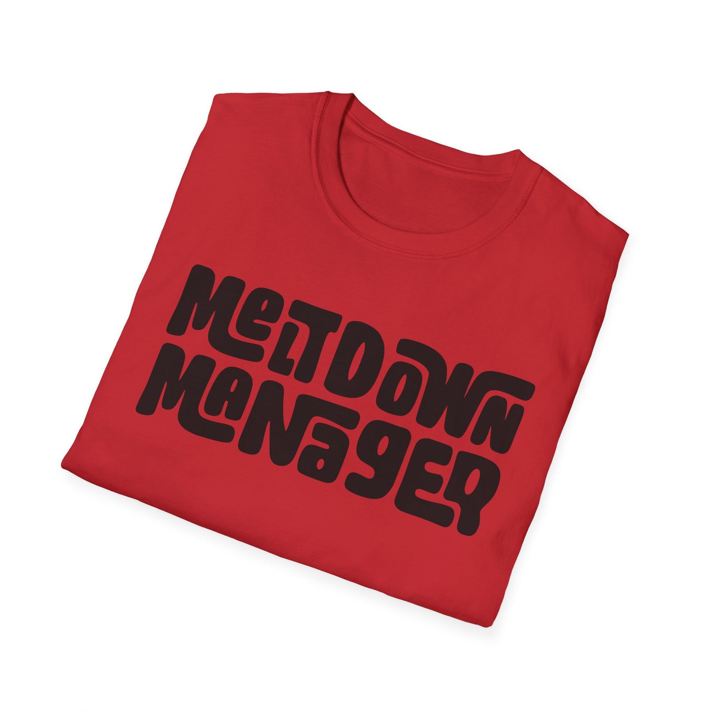 Unisex Meltdown Manager T-Shirt, Funny Graphic Tee, Gift for Event Planners, Office Humor Top, Casual Wear, Birthday Present, Stress [...]