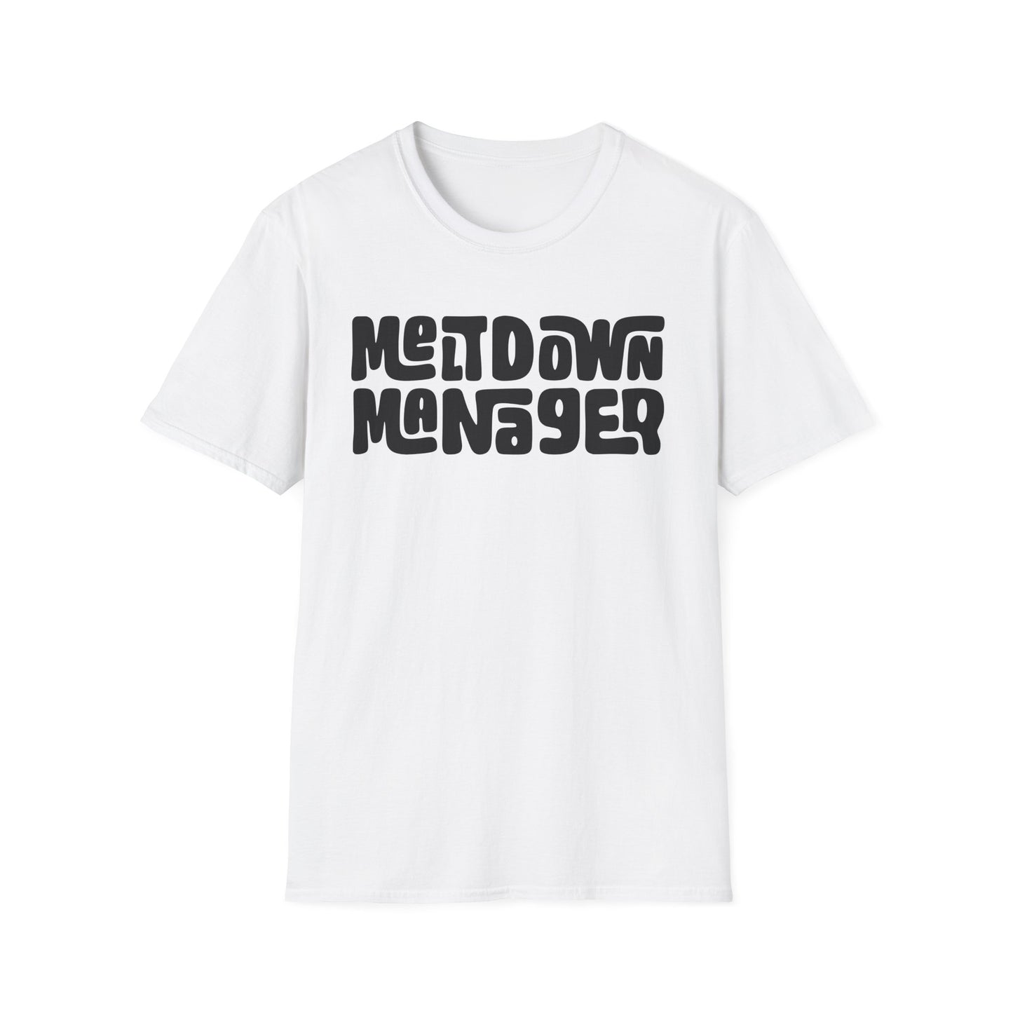 Unisex Meltdown Manager T-Shirt, Funny Graphic Tee, Gift for Event Planners, Office Humor Top, Casual Wear, Birthday Present, Stress [...]