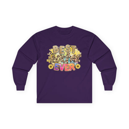 Best Teacher Ever Long Sleeve Tee | Gift for Teachers, Cute Teacher Shirt, Teacher Appreciation, Back to School, Funny Teacher Tee