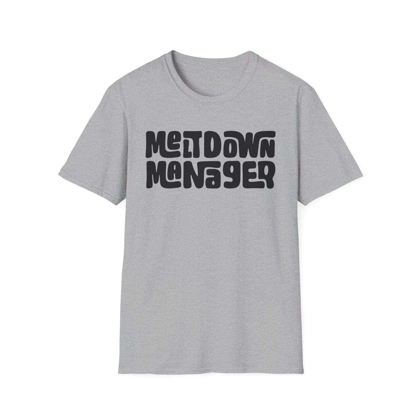 Unisex Meltdown Manager T-Shirt, Funny Graphic Tee, Gift for Event Planners, Office Humor Top, Casual Wear, Birthday Present, Stress [...]