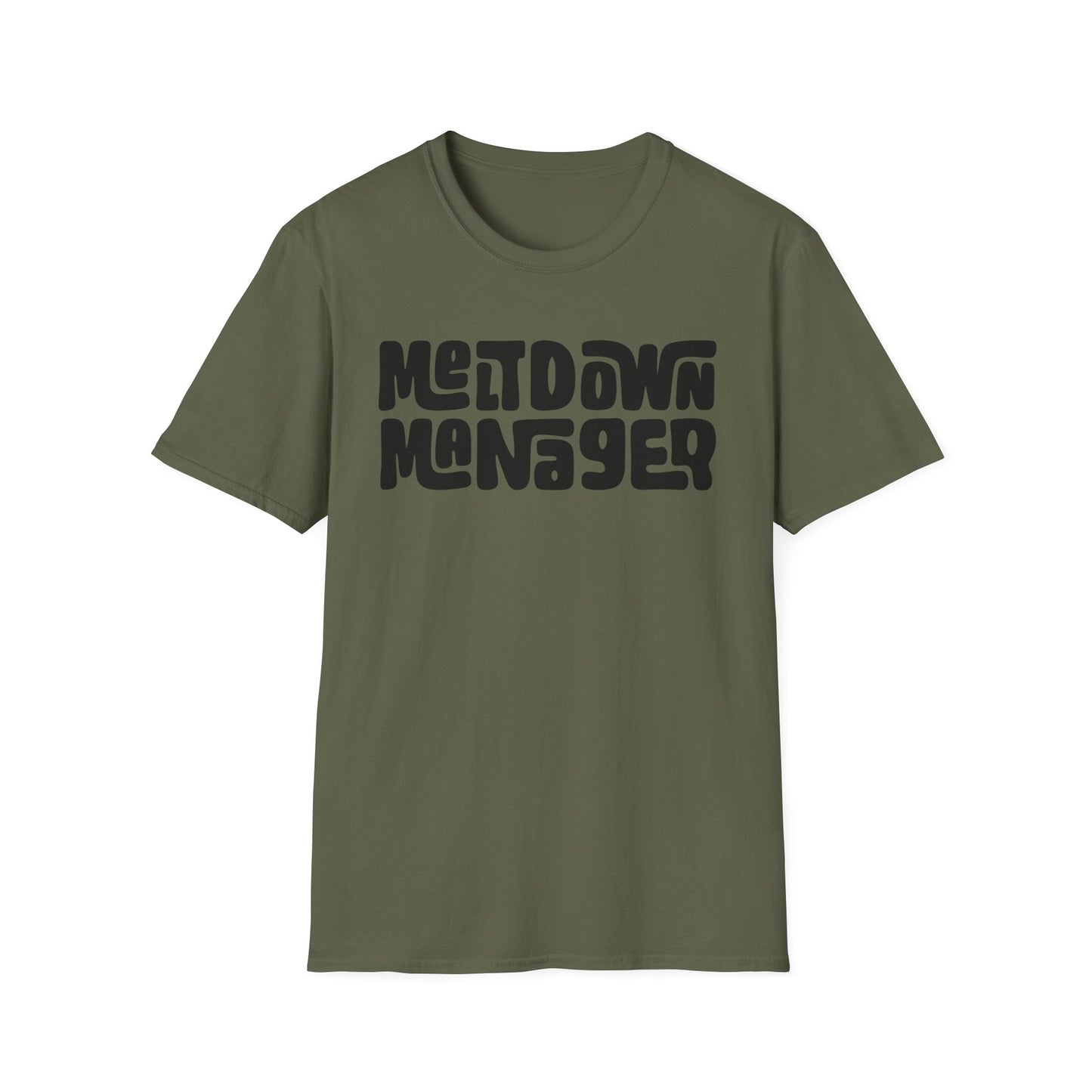 Unisex Meltdown Manager T-Shirt, Funny Graphic Tee, Gift for Event Planners, Office Humor Top, Casual Wear, Birthday Present, Stress [...]