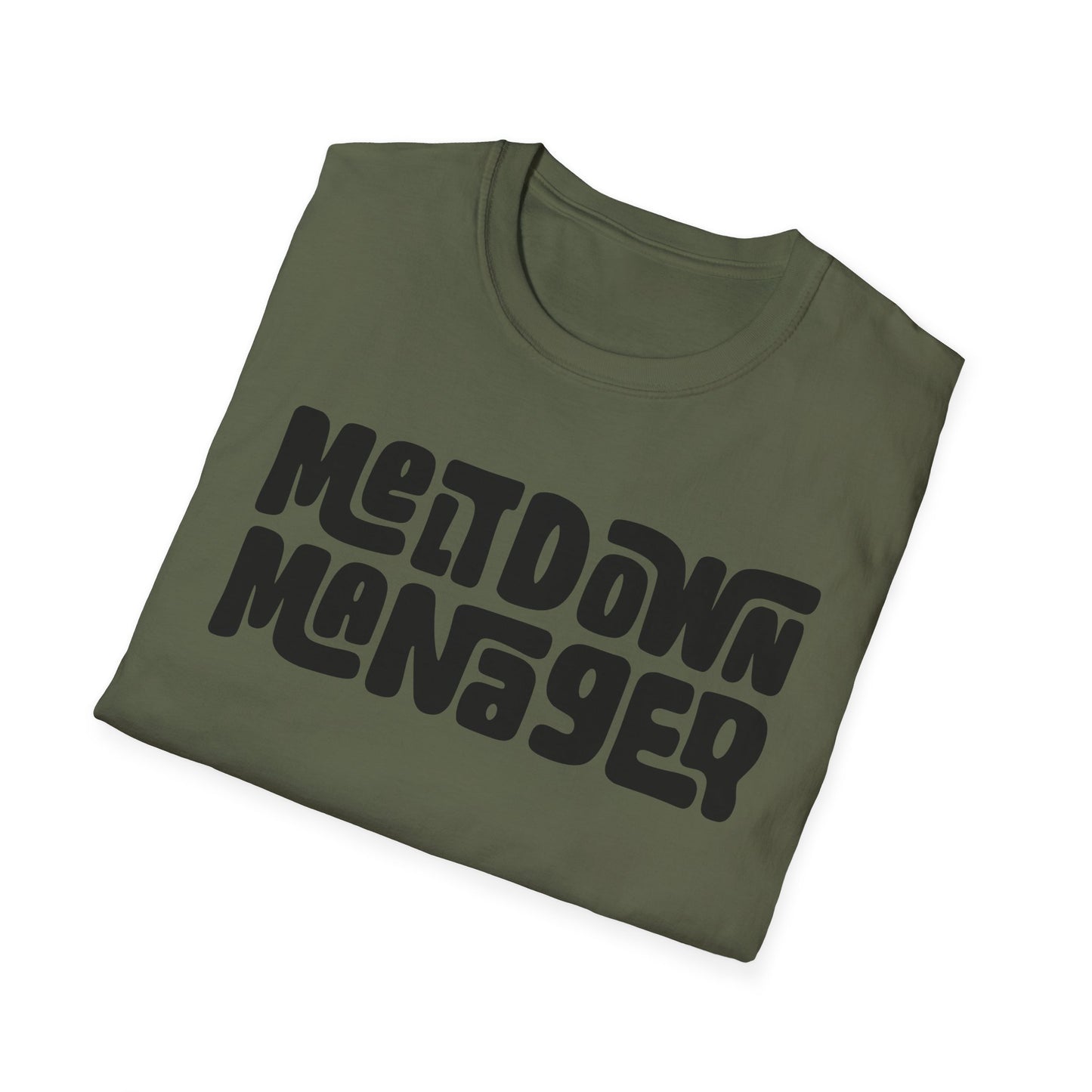 Unisex Meltdown Manager T-Shirt, Funny Graphic Tee, Gift for Event Planners, Office Humor Top, Casual Wear, Birthday Present, Stress [...]