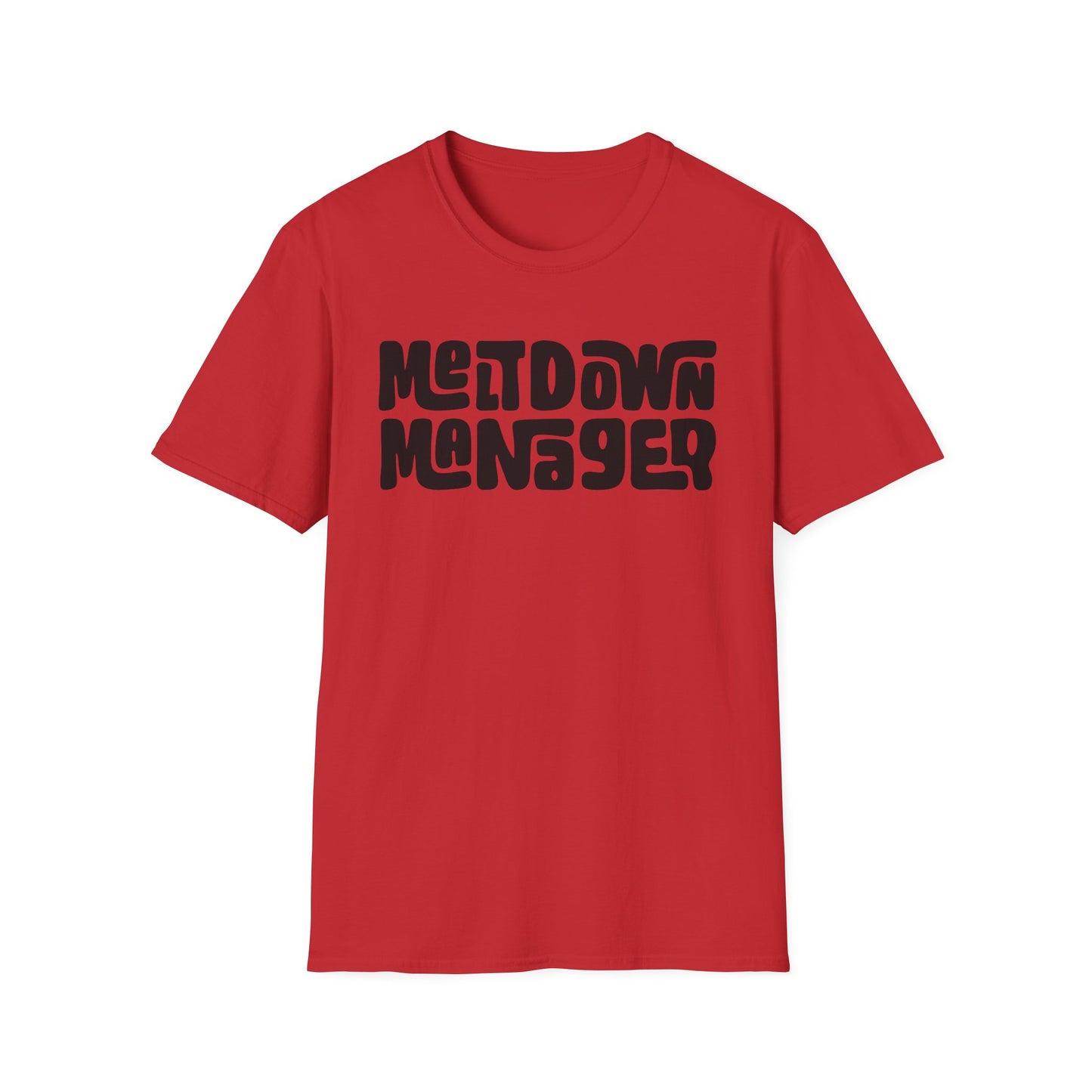 Unisex Meltdown Manager T-Shirt, Funny Graphic Tee, Gift for Event Planners, Office Humor Top, Casual Wear, Birthday Present, Stress [...]