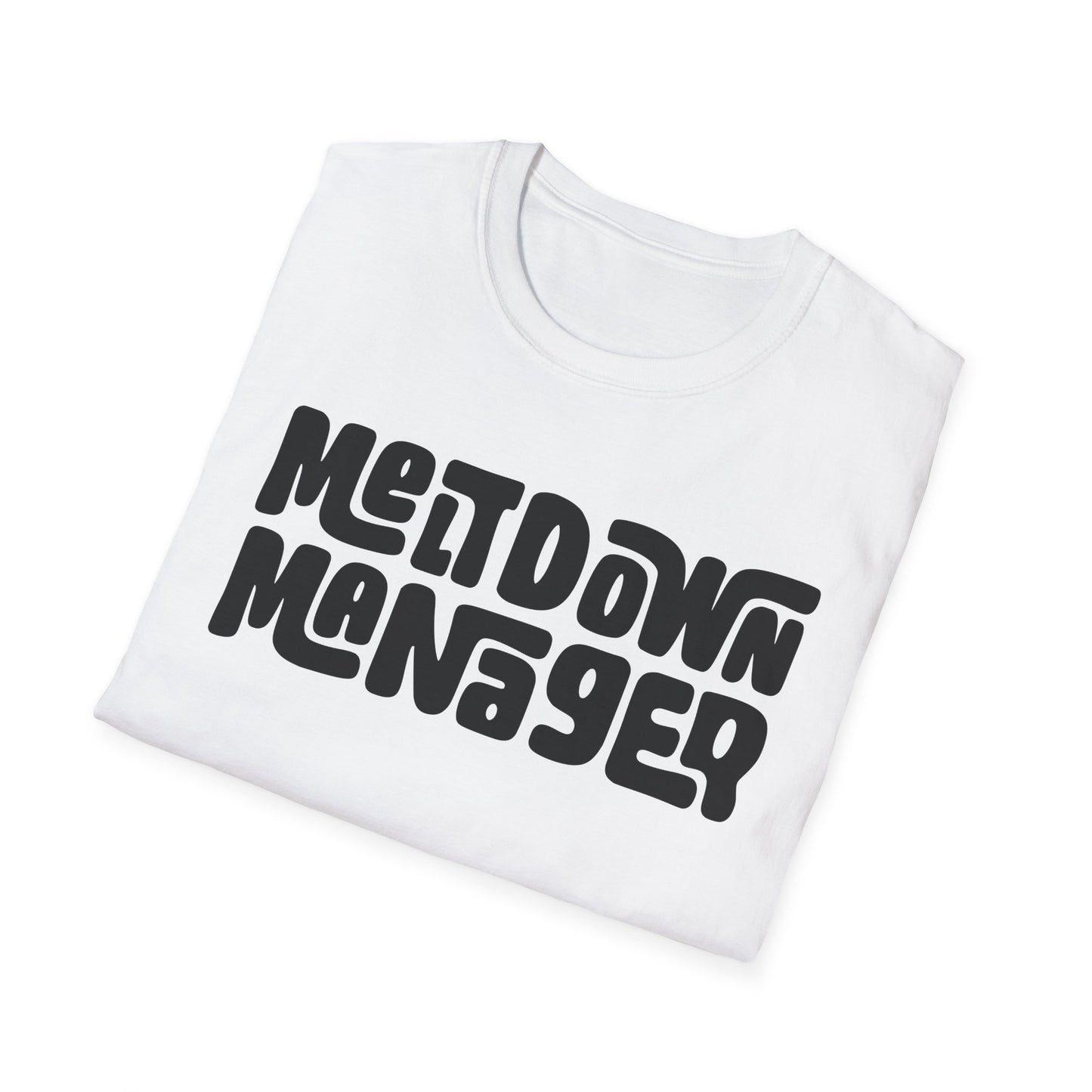 Unisex Meltdown Manager T-Shirt, Funny Graphic Tee, Gift for Event Planners, Office Humor Top, Casual Wear, Birthday Present, Stress [...]