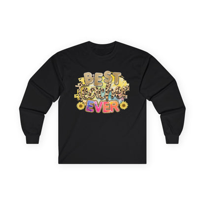 Best Teacher Ever Long Sleeve Tee | Gift for Teachers, Cute Teacher Shirt, Teacher Appreciation, Back to School, Funny Teacher Tee