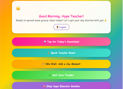 The Teacher Calm Corner & Devotional – Daily Stress-Relief & Motivation for Teachers