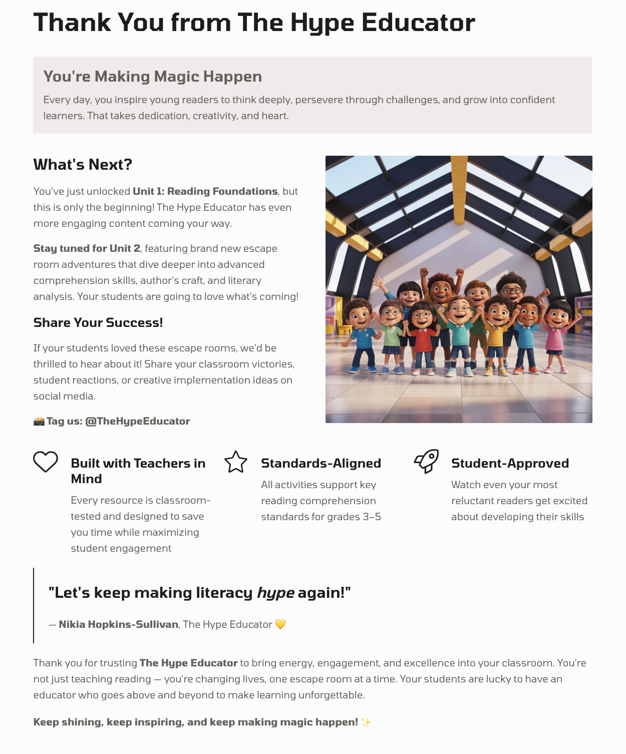 Reading Escape Rooms Unit 1